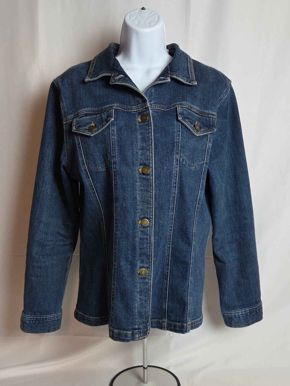 Jones New York Dark Blue Denim Jacket ....Large....